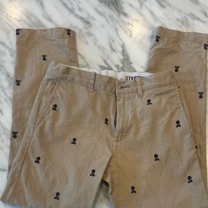 Crewcuts Tan Chinos with Skull Pattern